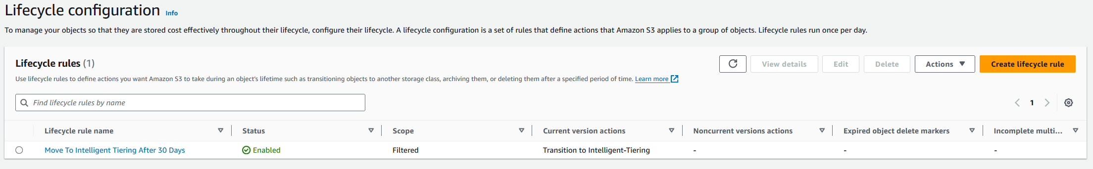 AWS S3 Lifecycle Management